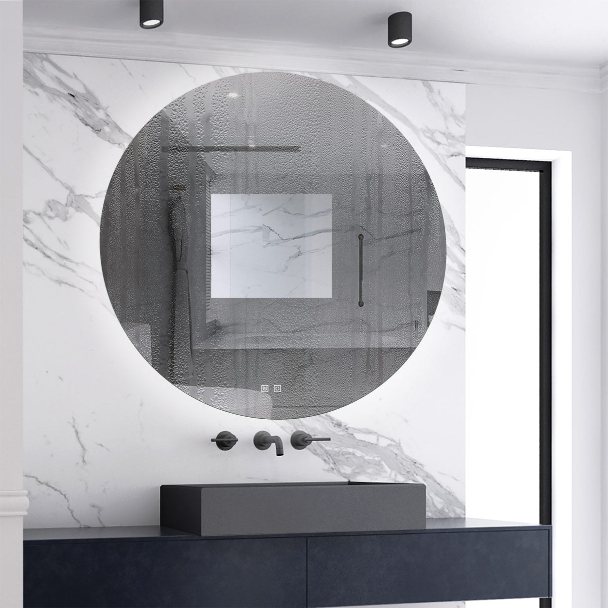 Modern Splash Led Round Mirror- BM-HD1908