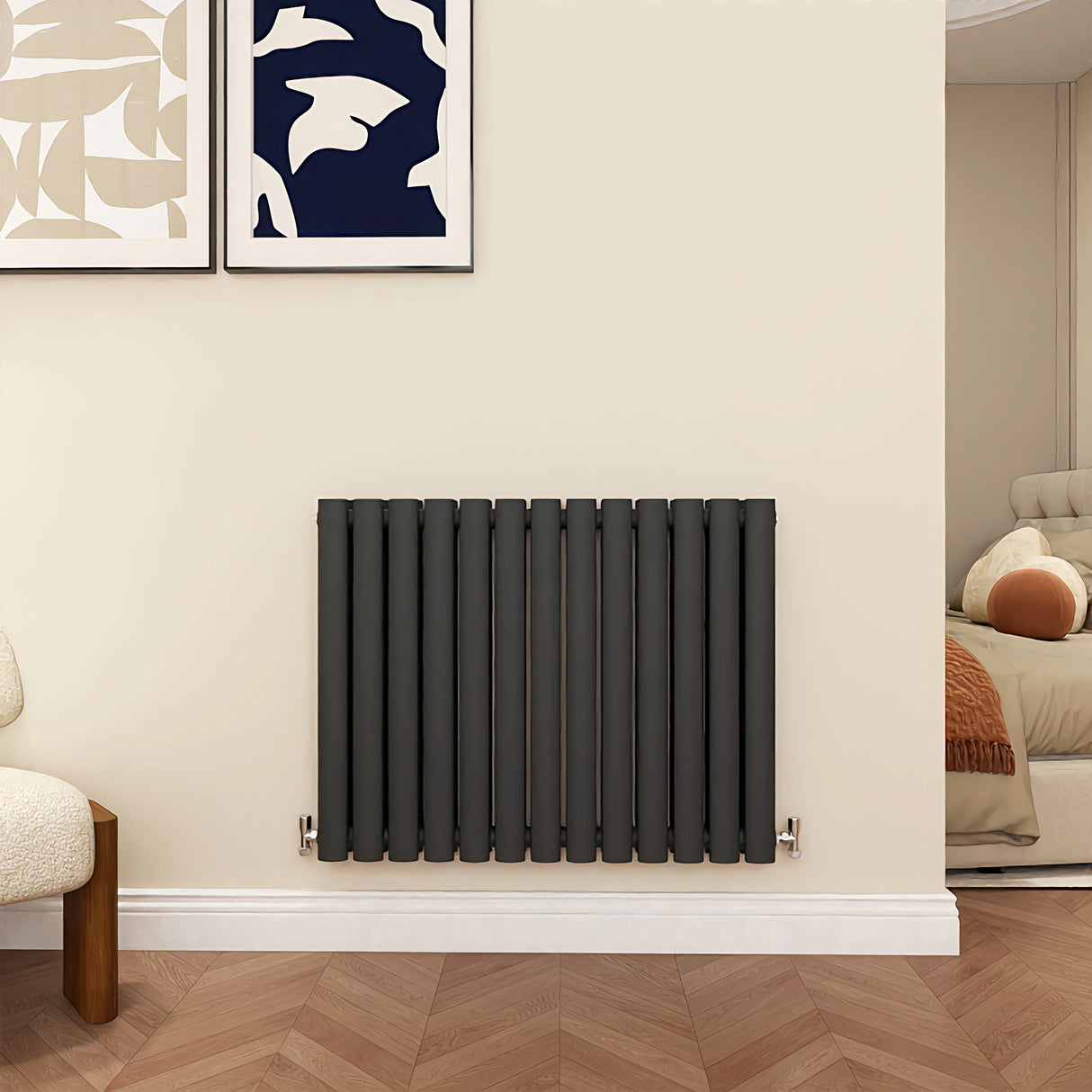 Modern Splash Oval Column Anthracite radiator-NZ6-13-2N
