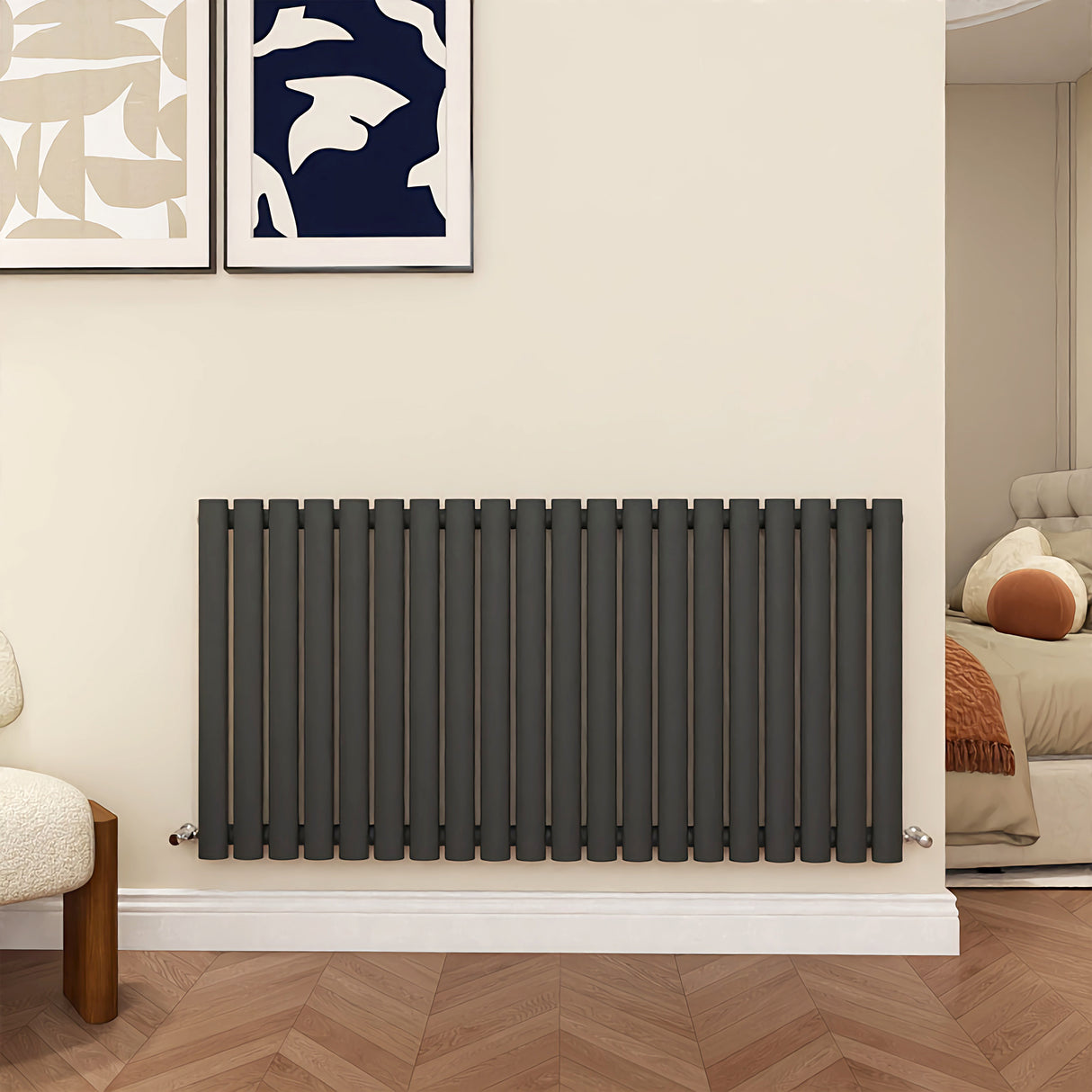 Modern Splash Oval Column Anthracite radiator-NZ6-20-1N