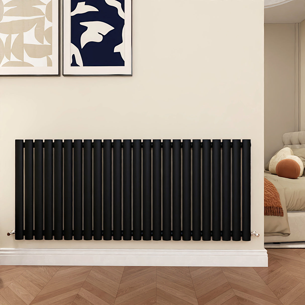 Modern Splash Oval Column Black radiator-NZ6-24-1K