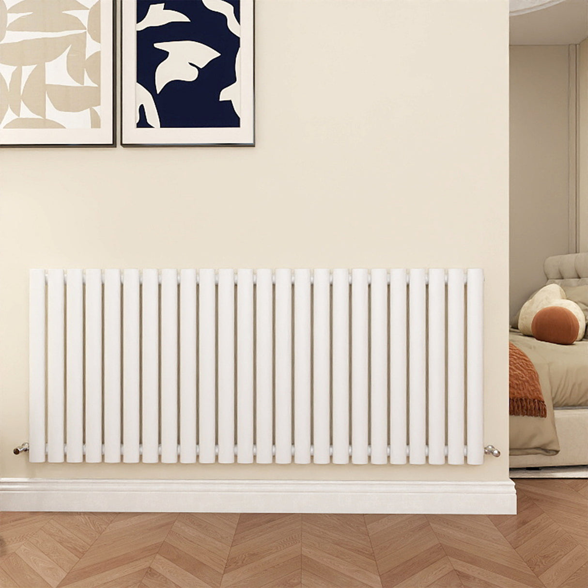 Modern Splash Oval Column White radiator-NZ6-24-1T