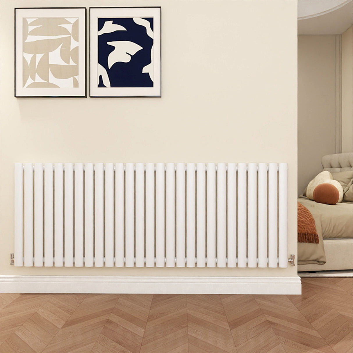 Modern Splash Oval Column White radiator-NZ6-27-1T