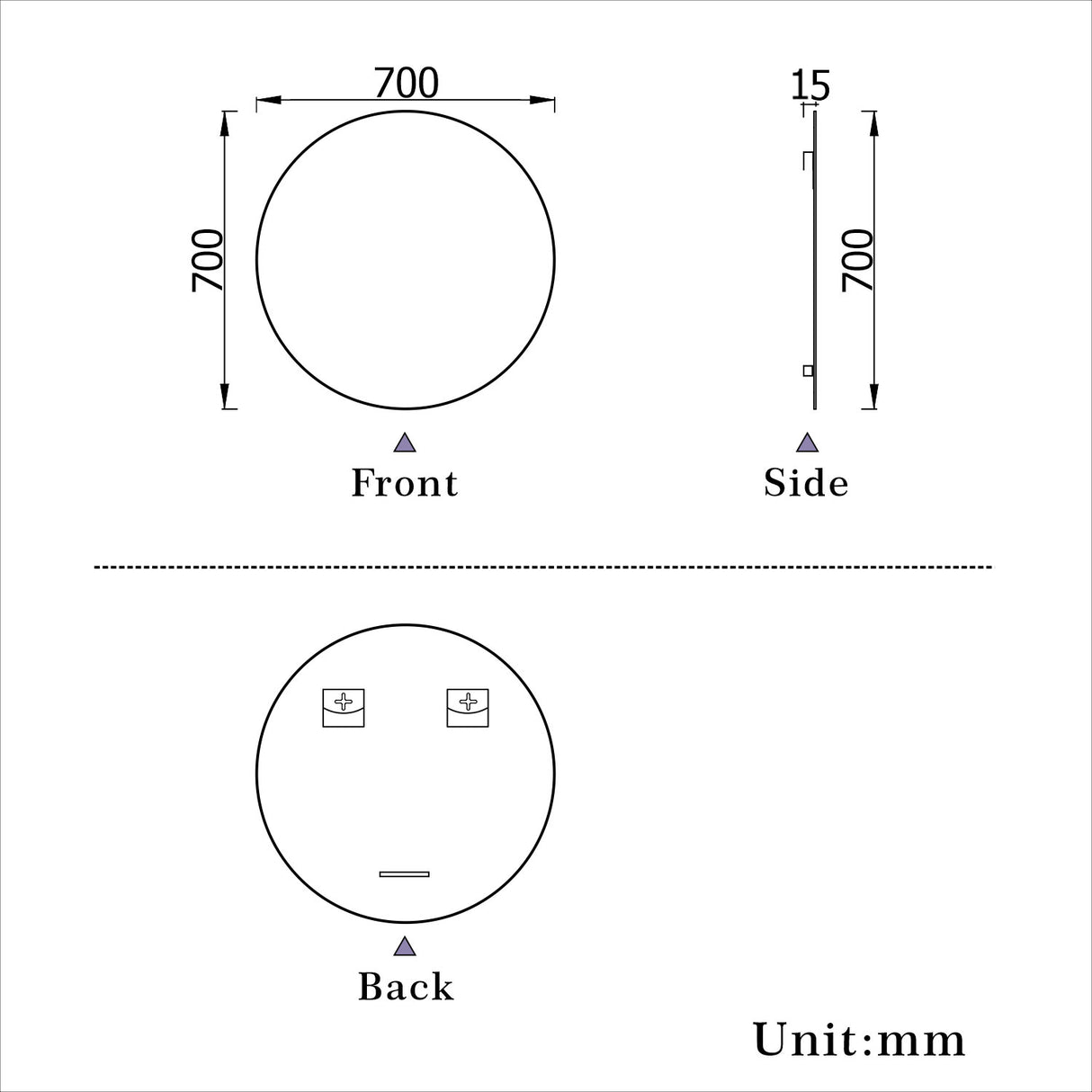 Modern Splash Round Mirror- BM-705