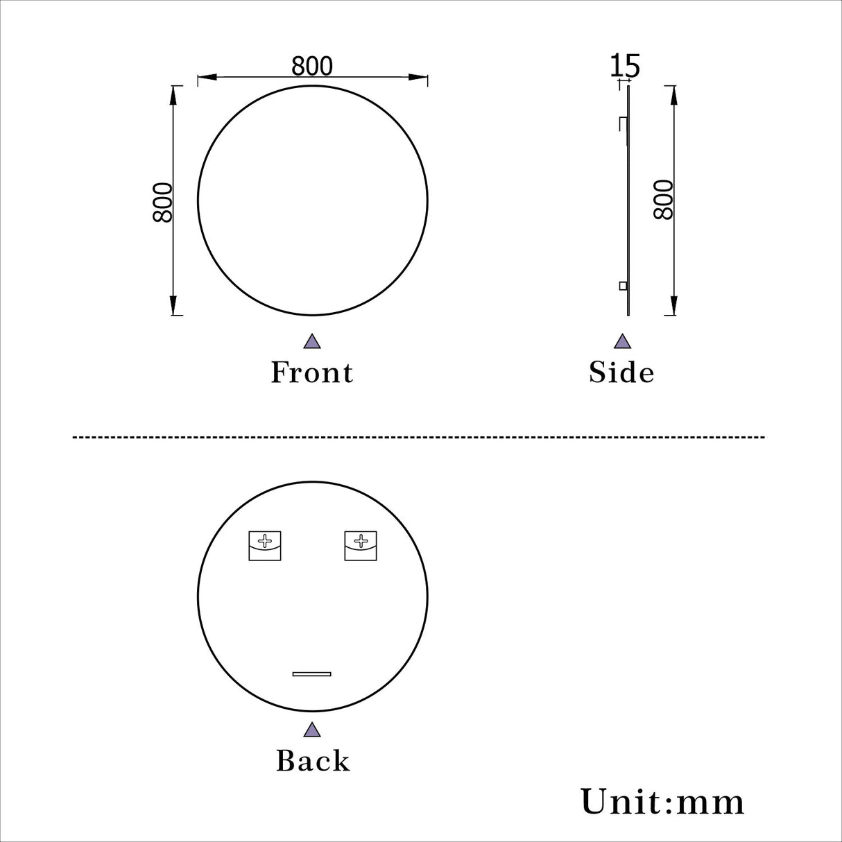 Modern Splash Round Mirror- BM-706