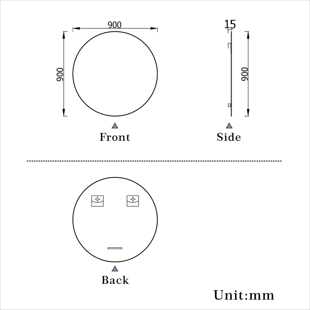 Modern Splash Round Mirror- BM-707