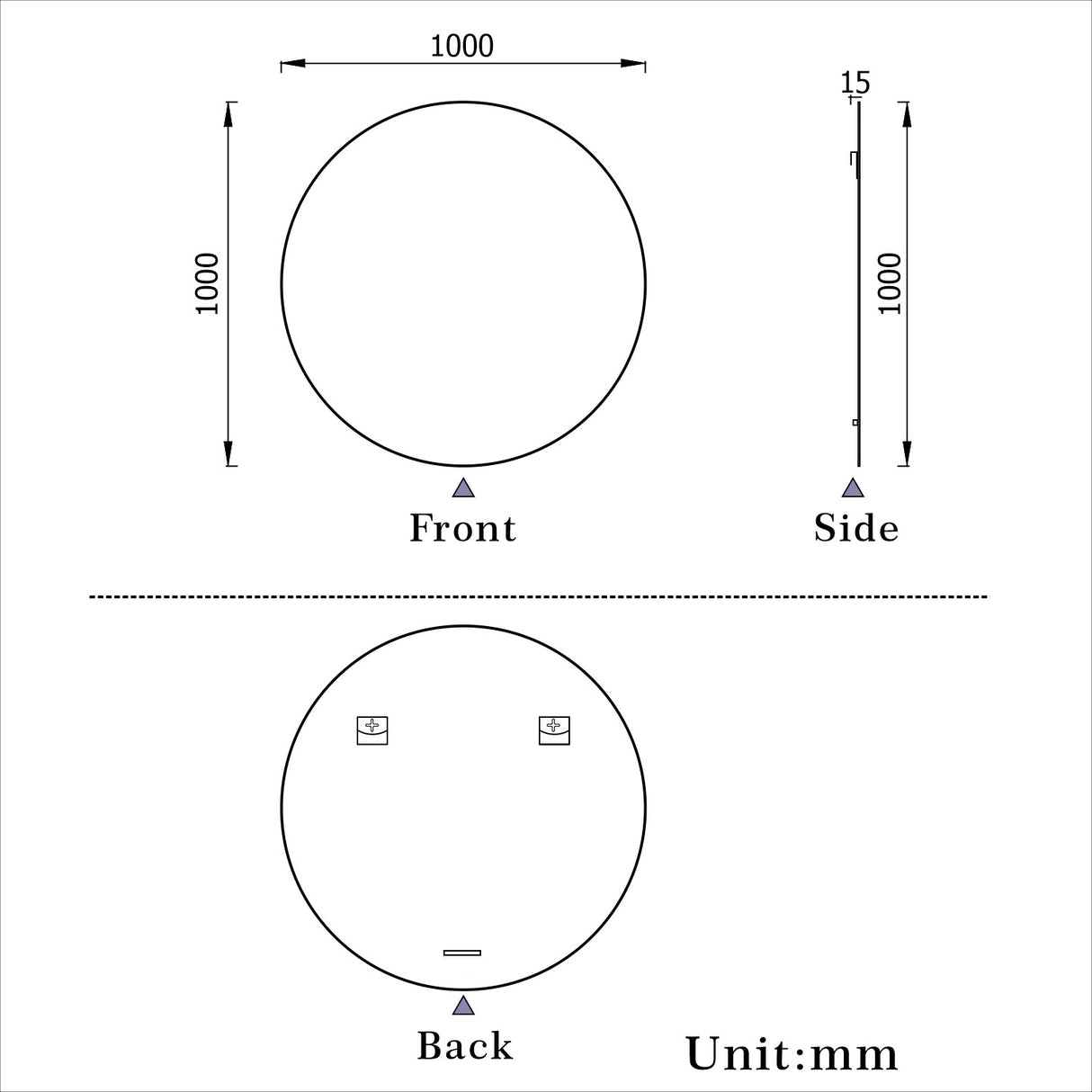 Modern Splash Round Mirror- BM-708