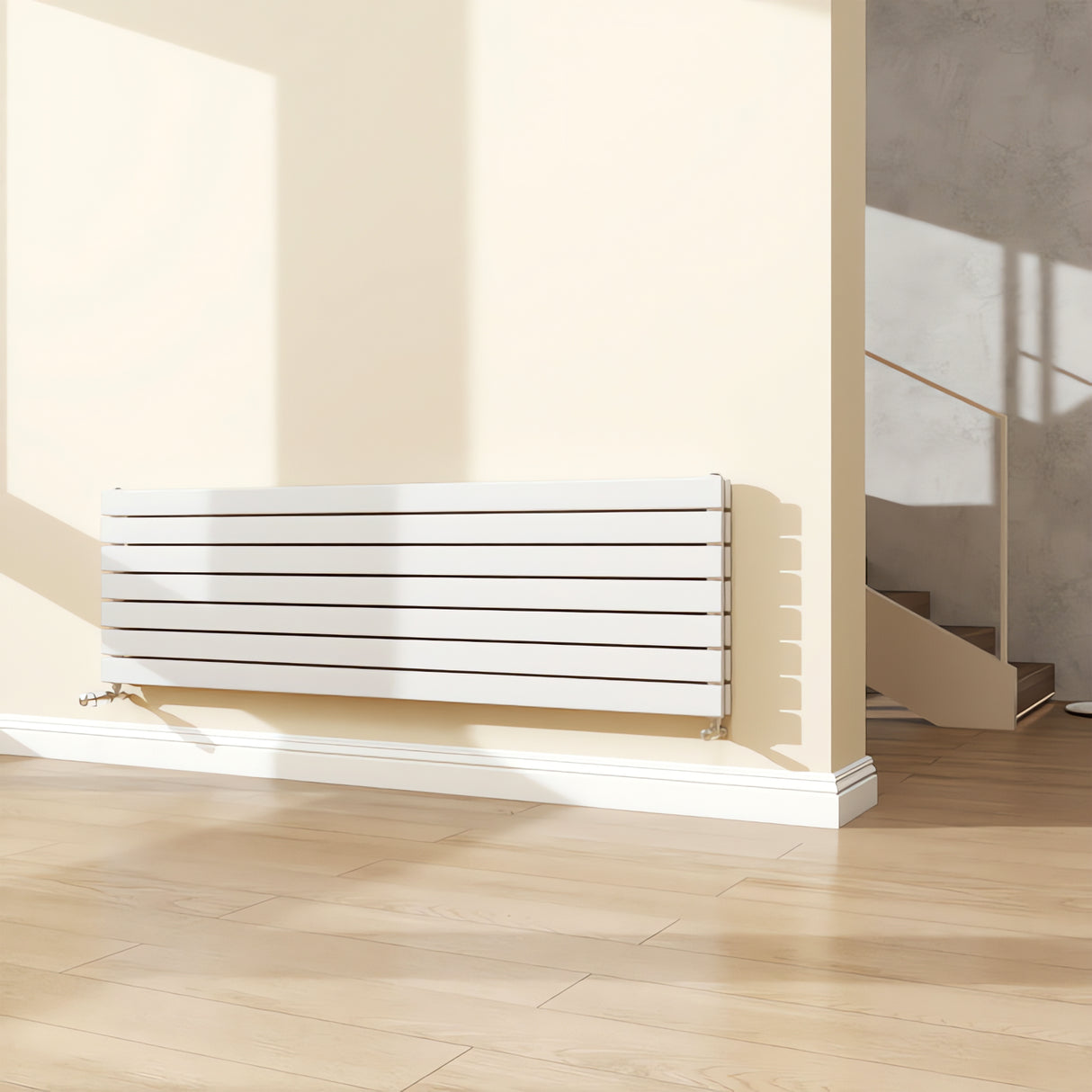 Modern Splash White Horizontal Flat Panel Radiator 476x1600mm Double