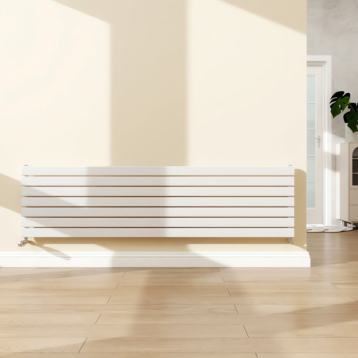 Modern Splash White Horizontal Flat Panel Radiator 476x1800mm Single