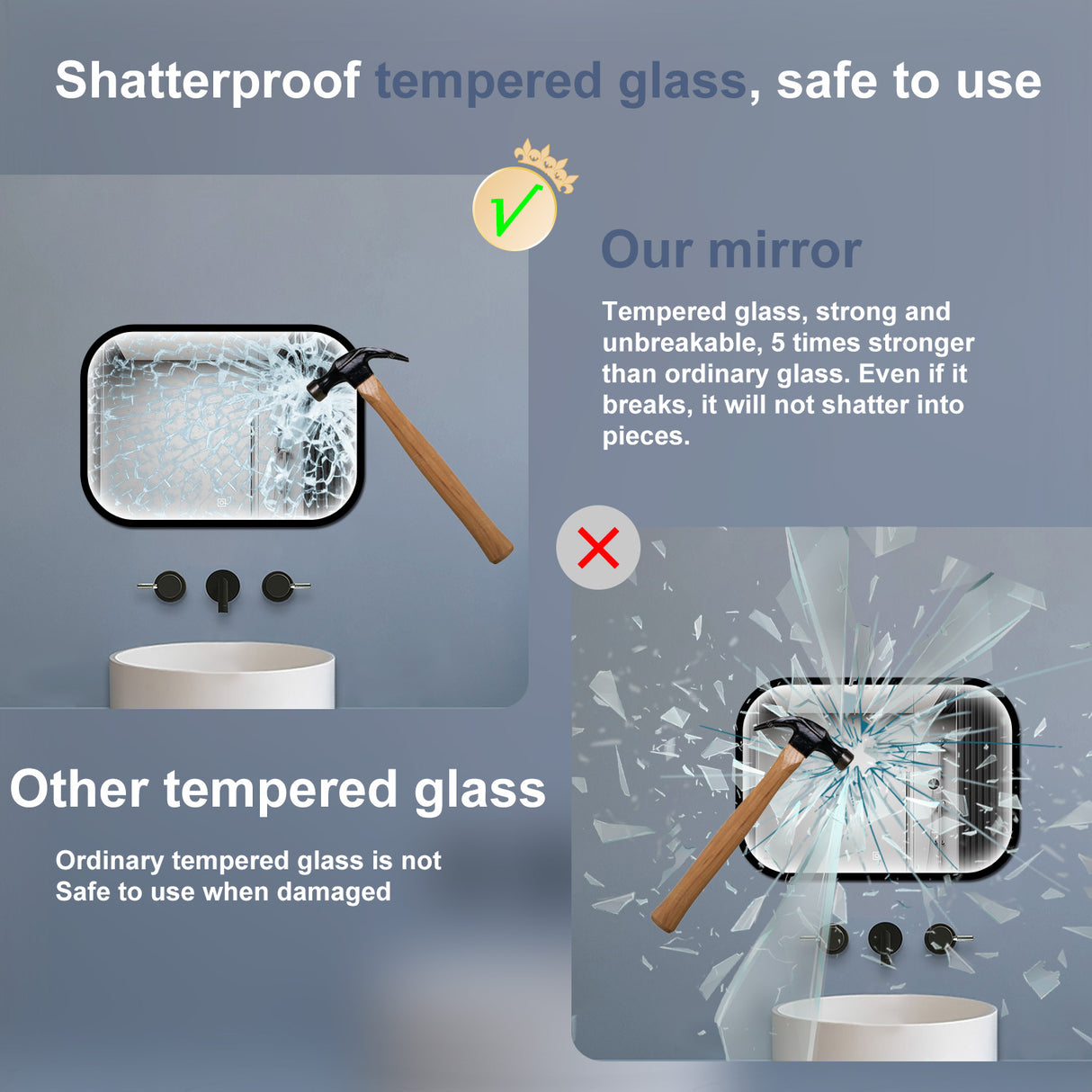 Modern Splash Led Mirror-BM-HDJQ02H