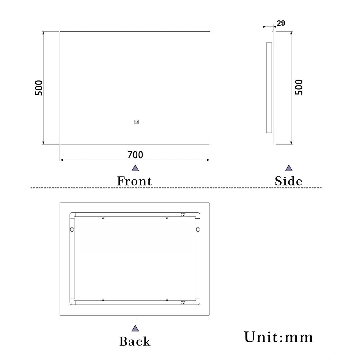 Modern Splash Led Mirror-BMZ-2002C