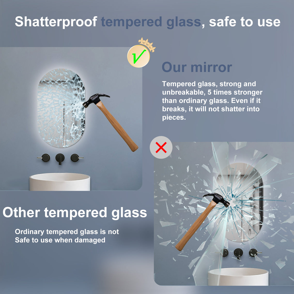 Modern Splash Led Mirror- BMZ-PD03C