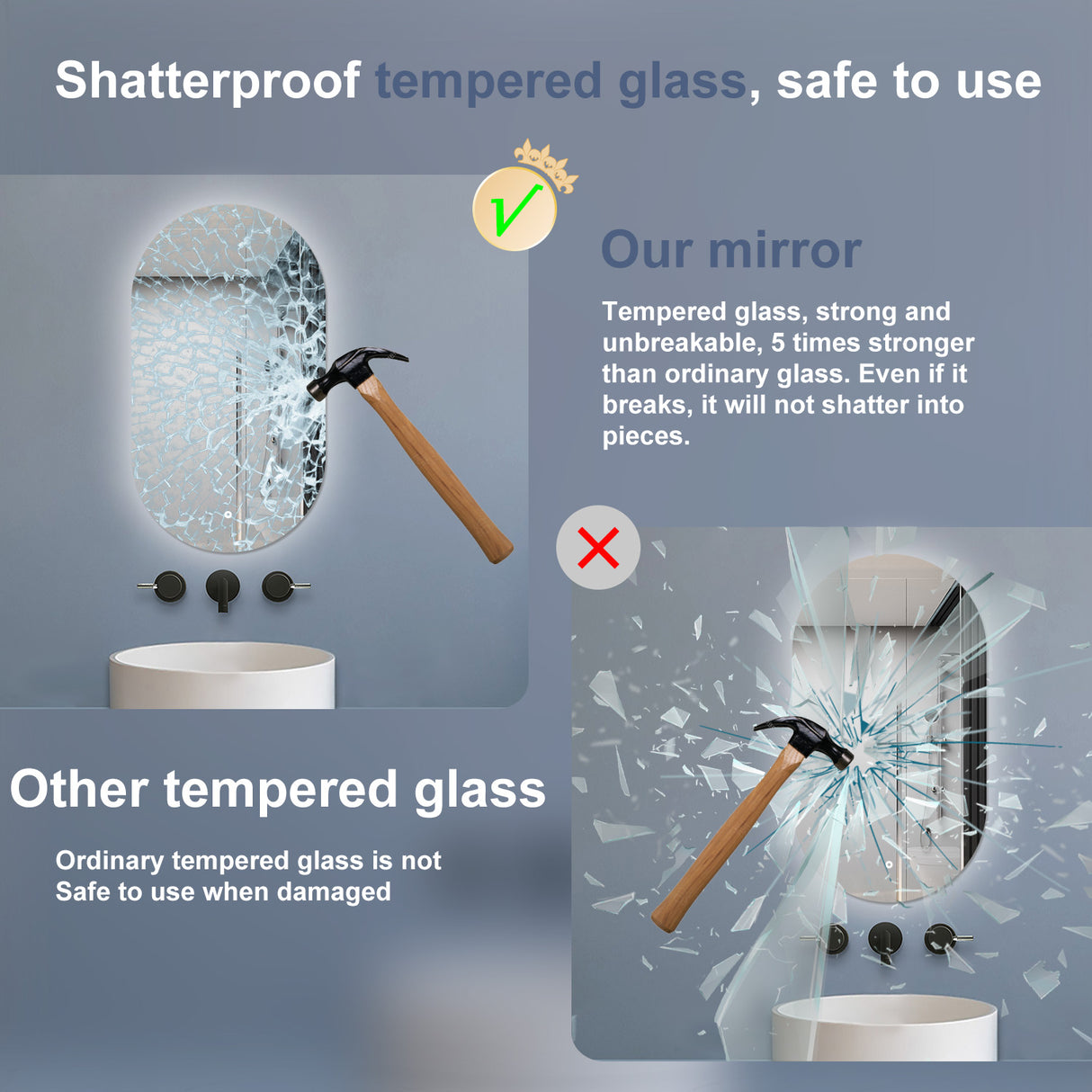 Modern Splash Led Mirror- BMZ-PD08C