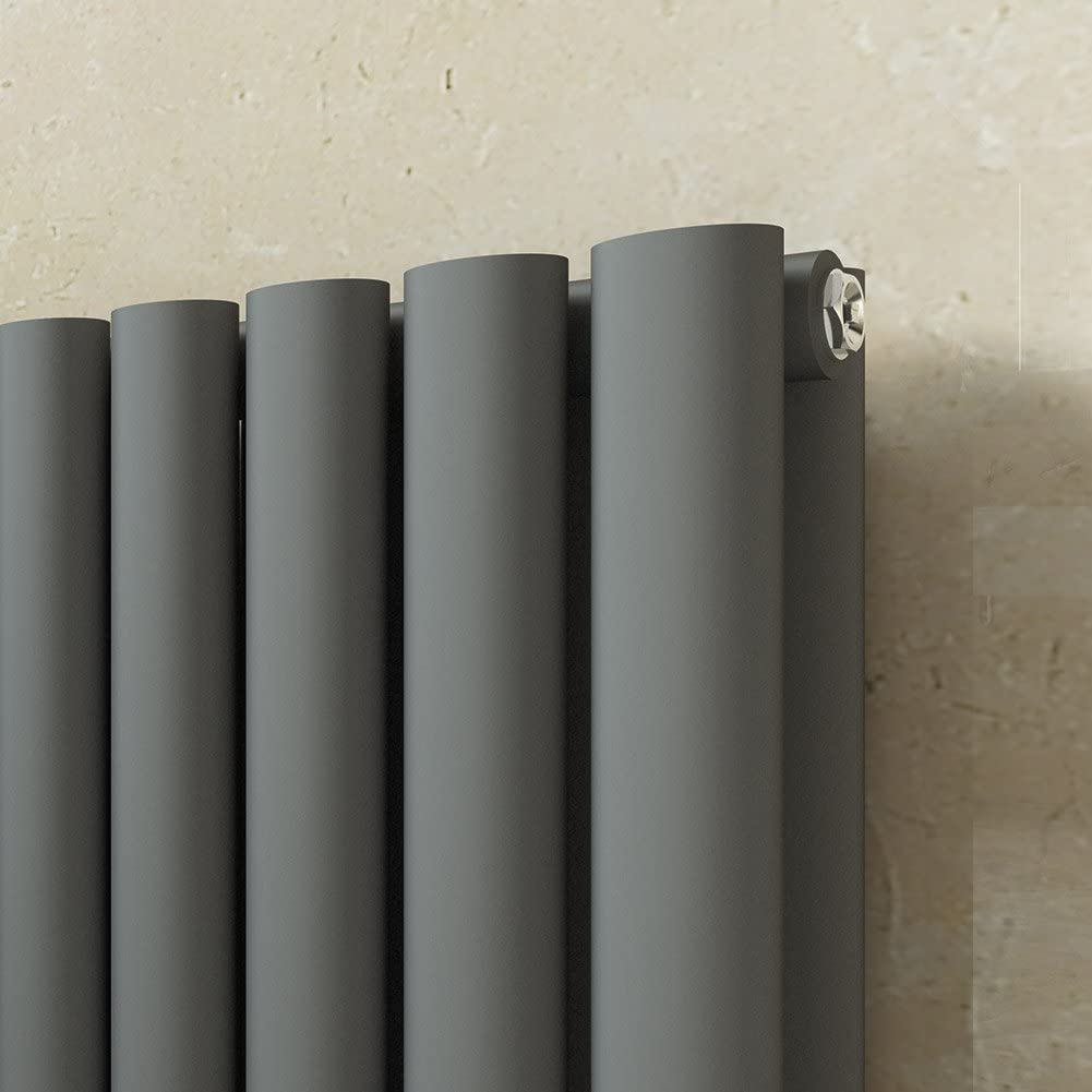 Modern Splash Oval Column Anthracite Radiator Details