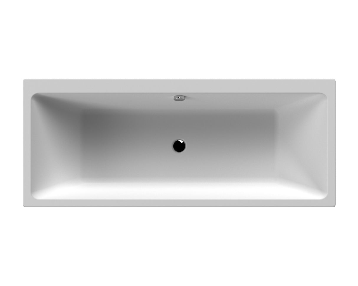 Modern Splash Thin Edge 1700mm x 700mm Square Double Ended Bath With Legs