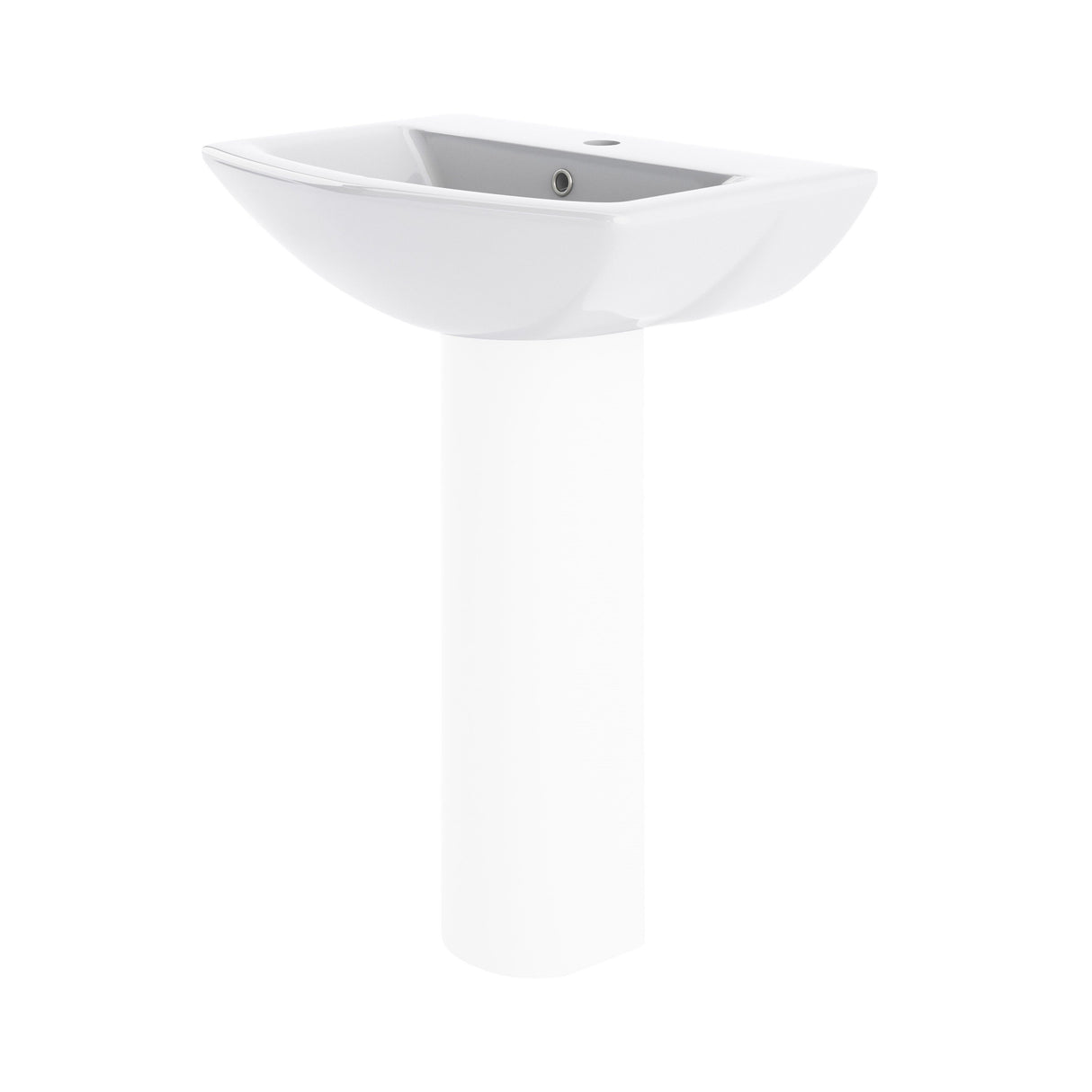 Modern Splash Asselby 1 Tap Hole 600mm Ceramic Basin