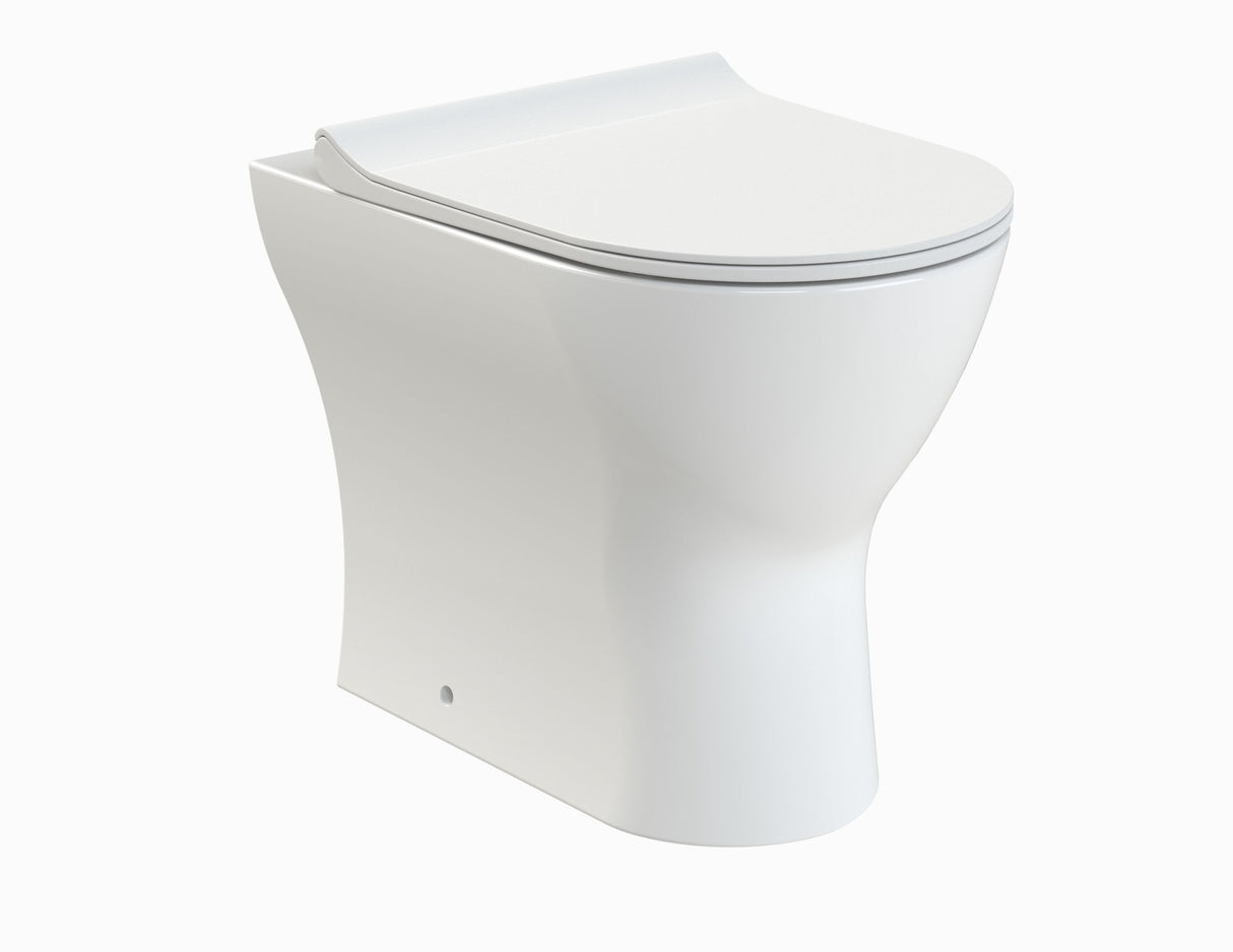 Modern Splash Freya Round Back to Wall Toilet Pan With Seat