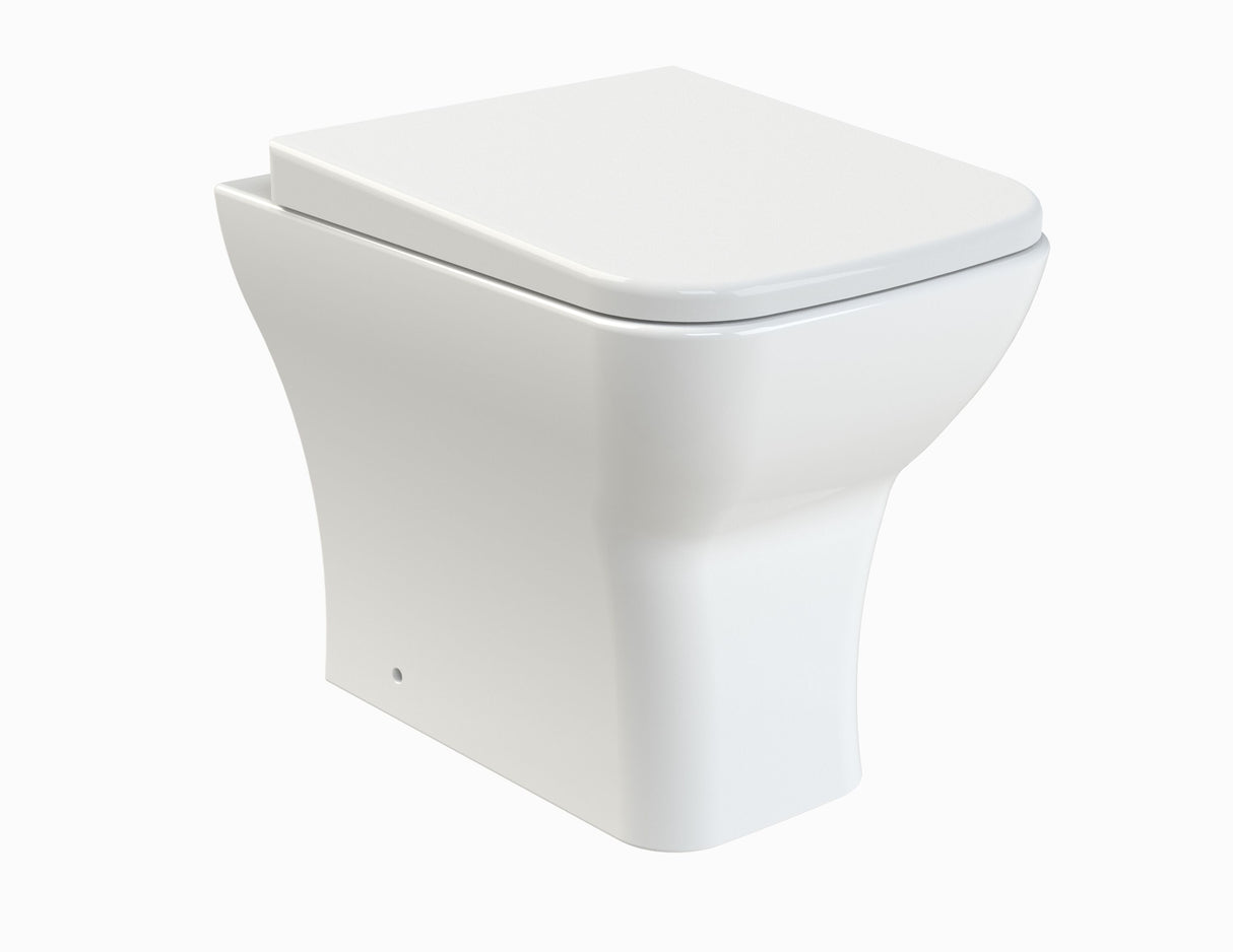 Modern Splash Ava Round Back to Wall Toilet Pan With Seat