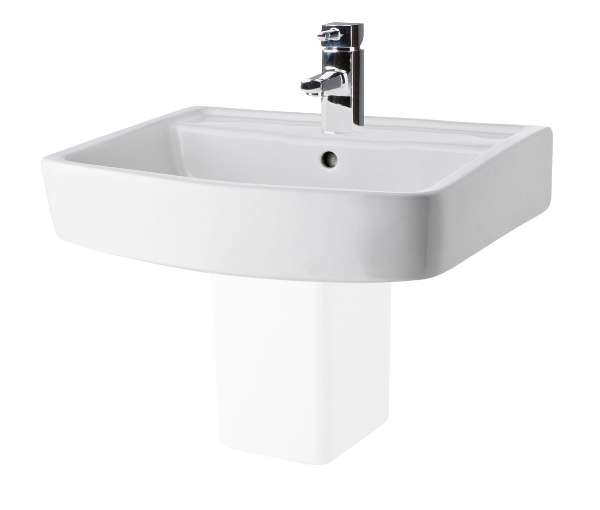 Modern Splash Bliss 1 Tap Hole 520mm Ceramic Basin