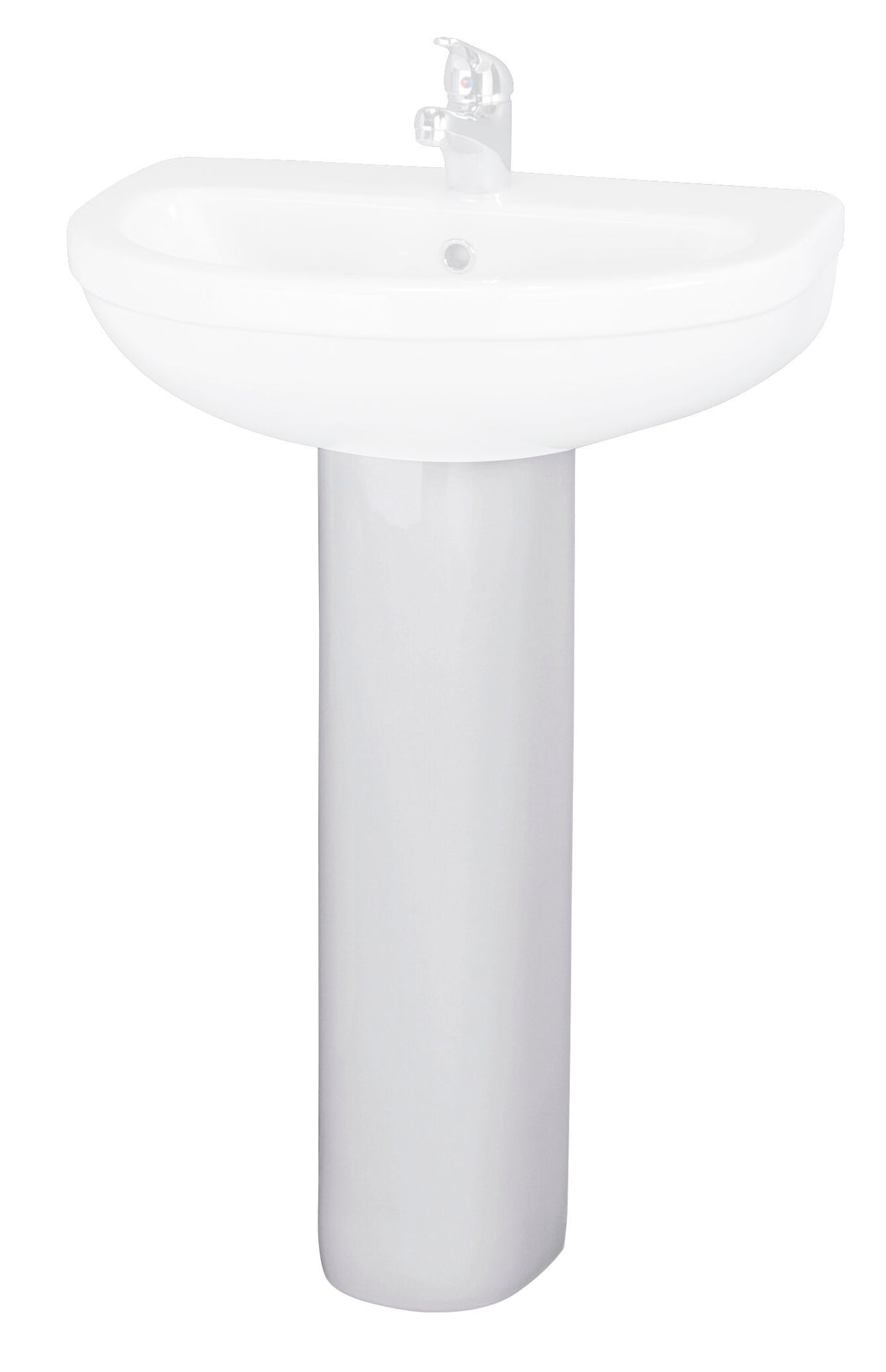 Modern Splash White Contemporary Full Pedestal
