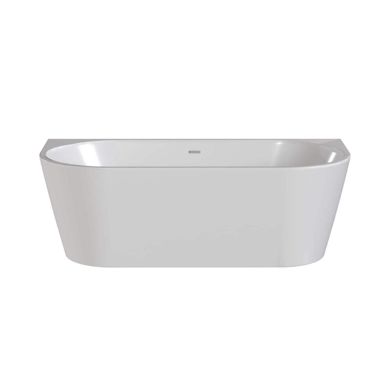 Modern Splash Myriad 1700mm Back To Wall Bath With Legs And Chrome Waste