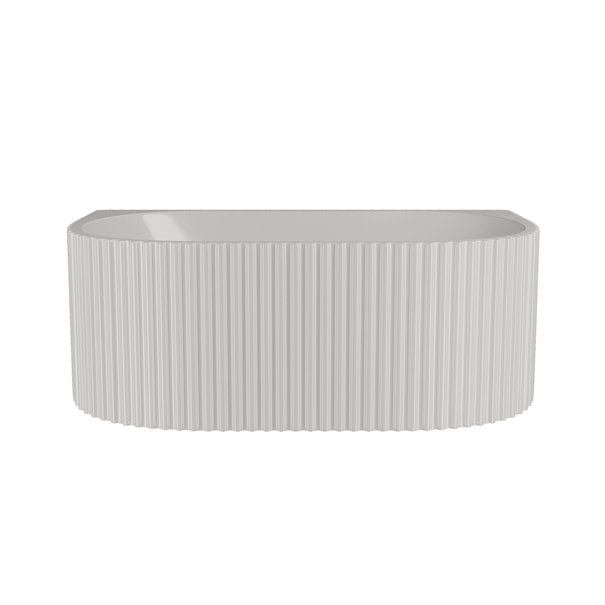 Modern Splash Interval 1600mm Back To Wall Fluted Bath With Legs And Waste