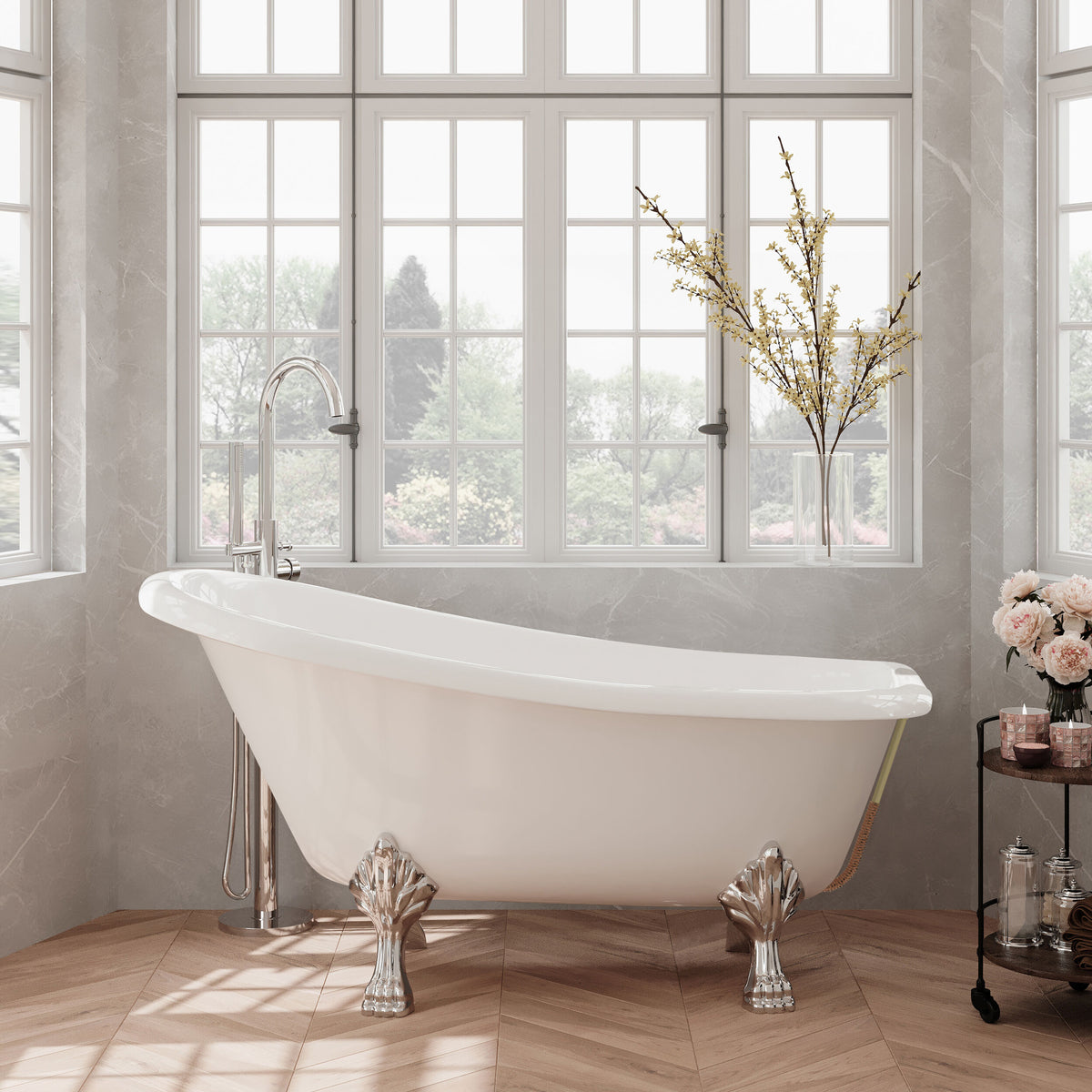 Modern Splash Chronos 1500mm Traditional Freestanding Slipper Bath