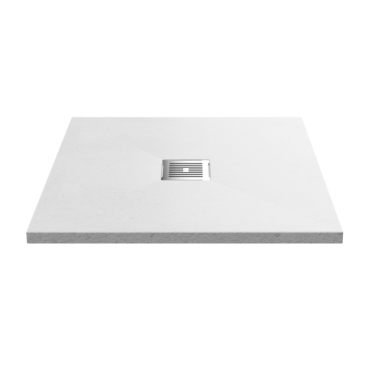 800 x 800mm White Slate Slimline Square Shower Tray