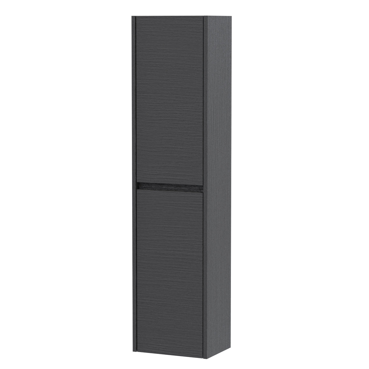 Modern Splash 350mm Graphite Grey Woodgrain Wall Hung Tall Cabinet