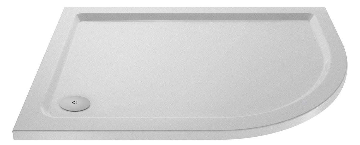 1200 x 900mm White Slip Resistant Slimline Right Hand Offset Quadrant Shower Tray