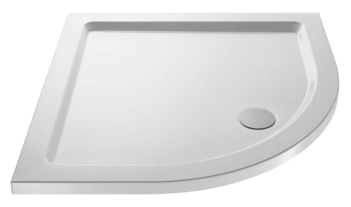 900mm White Slimline Quadrant Shower Tray