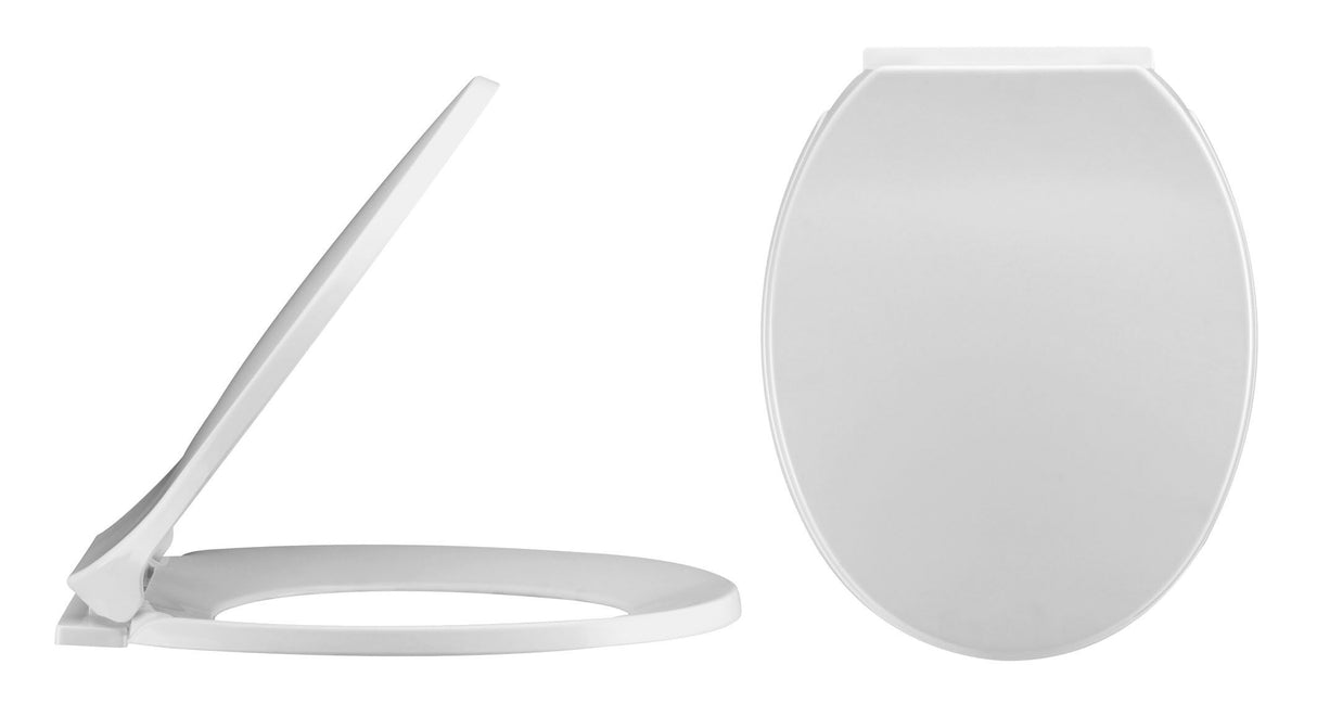 Modern Splash White Round Soft Close Toilet Seat With Bottom Fix Hinge
