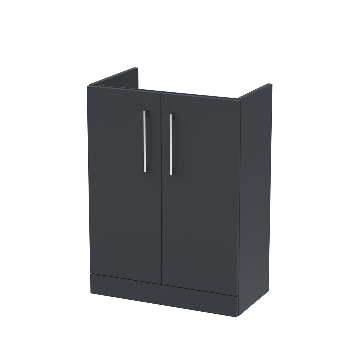 Modern Splash Arno 600mm Soft Black 2 Door Floor Standing Vanity Unit