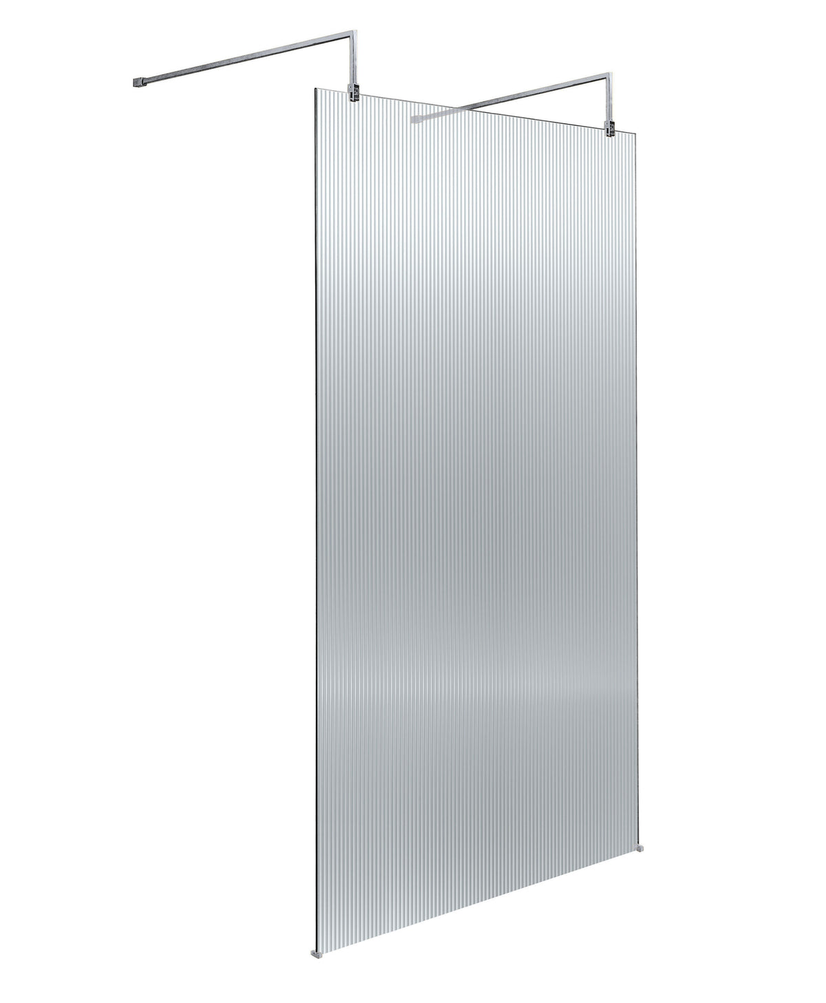 Modern Splash 1000mm Chrome Fluted Wetroom Panel