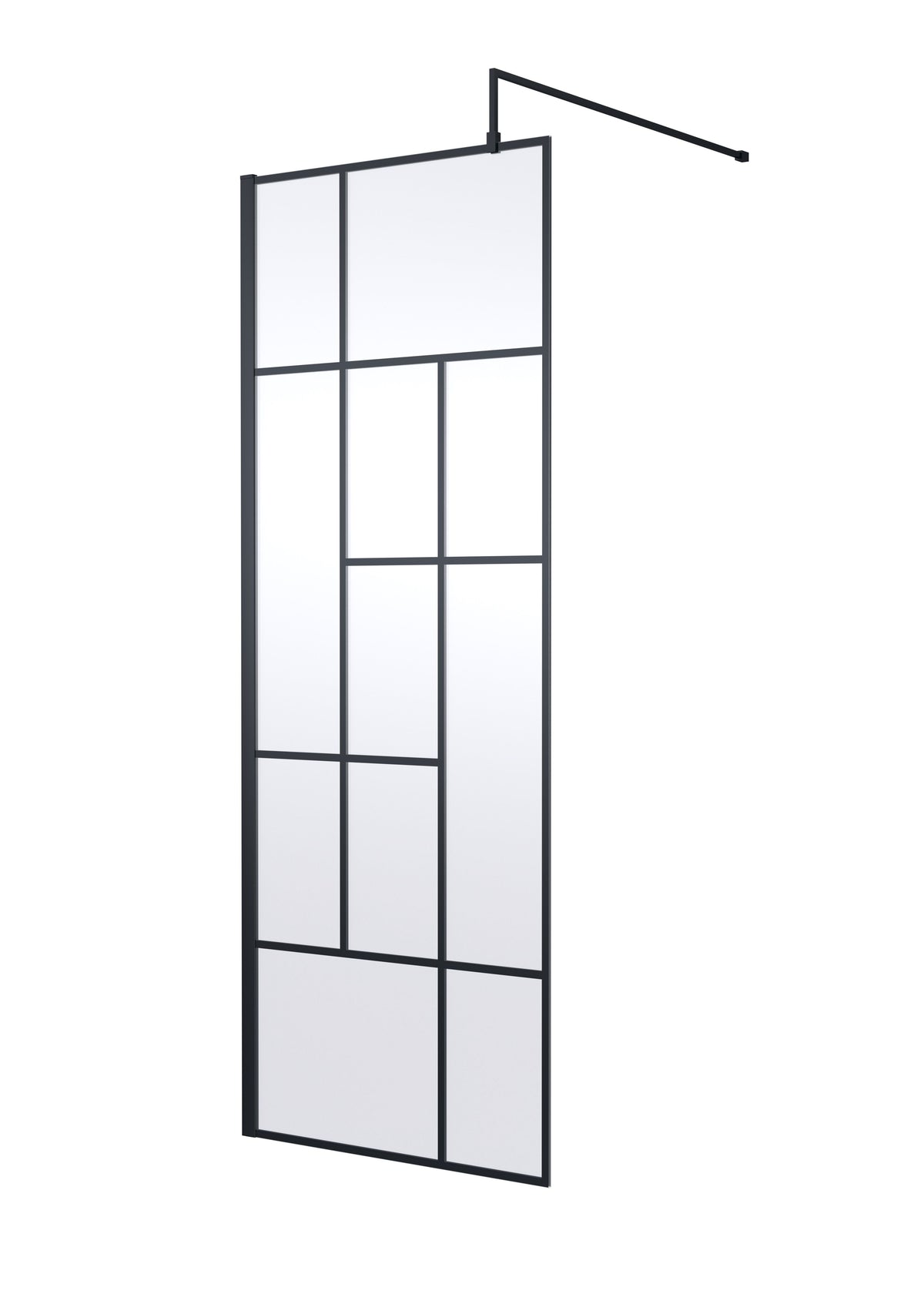 Modern Splash 760mm Matt Black Wetroom Panel