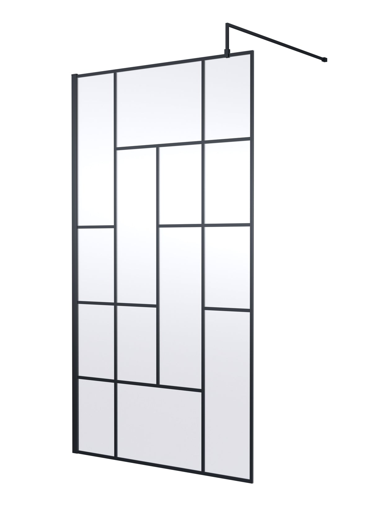 Modern Splash 1100mm Matt Black Wetroom Panel