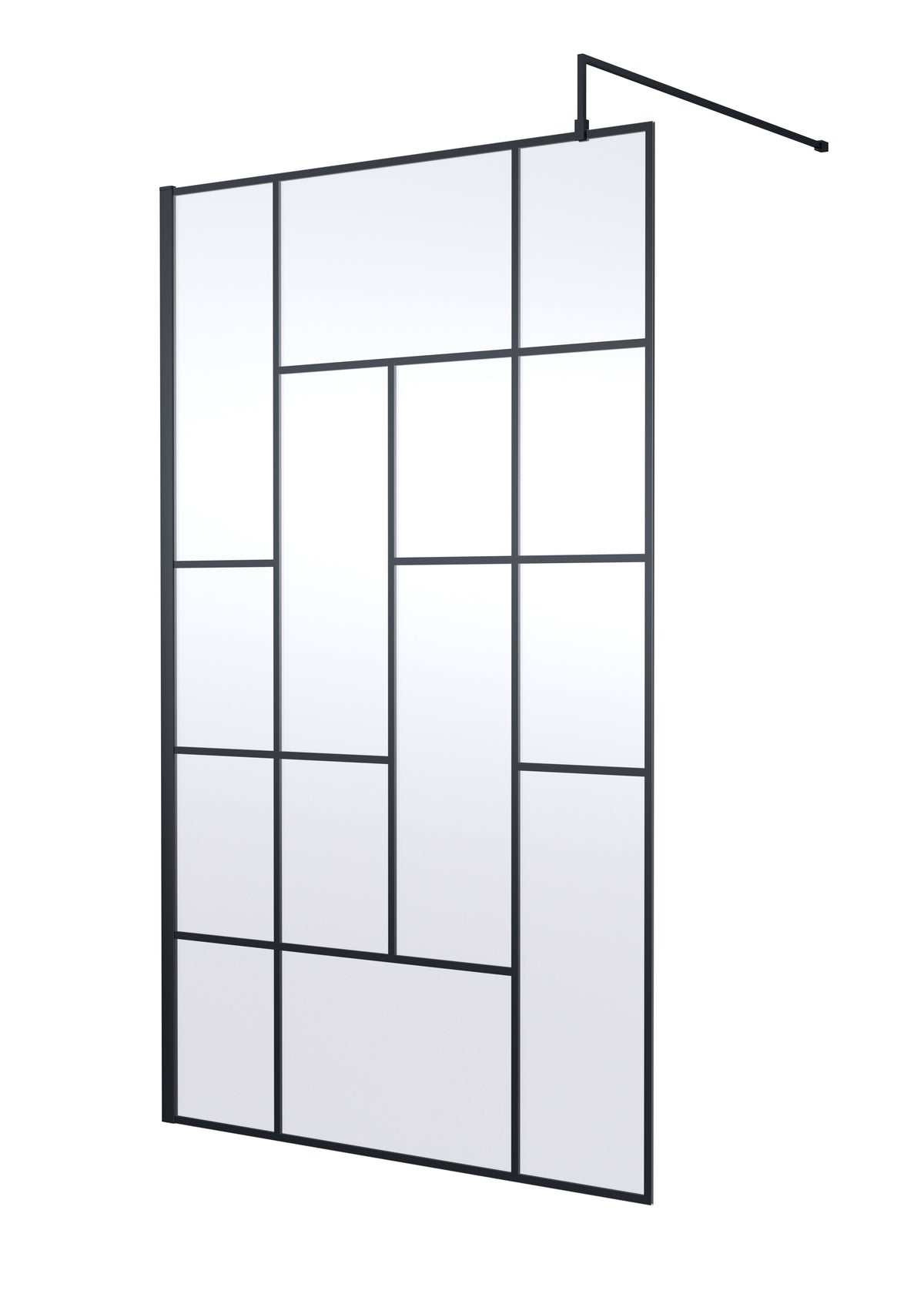 Modern Splash 1200mm Matt Black Wetroom Panel