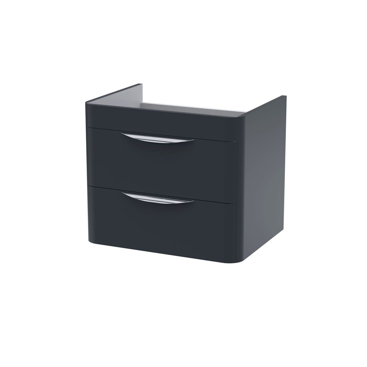 Modern Splash Parade 600mm Soft Black 2 Drawer Wall Hung Vanity Unit