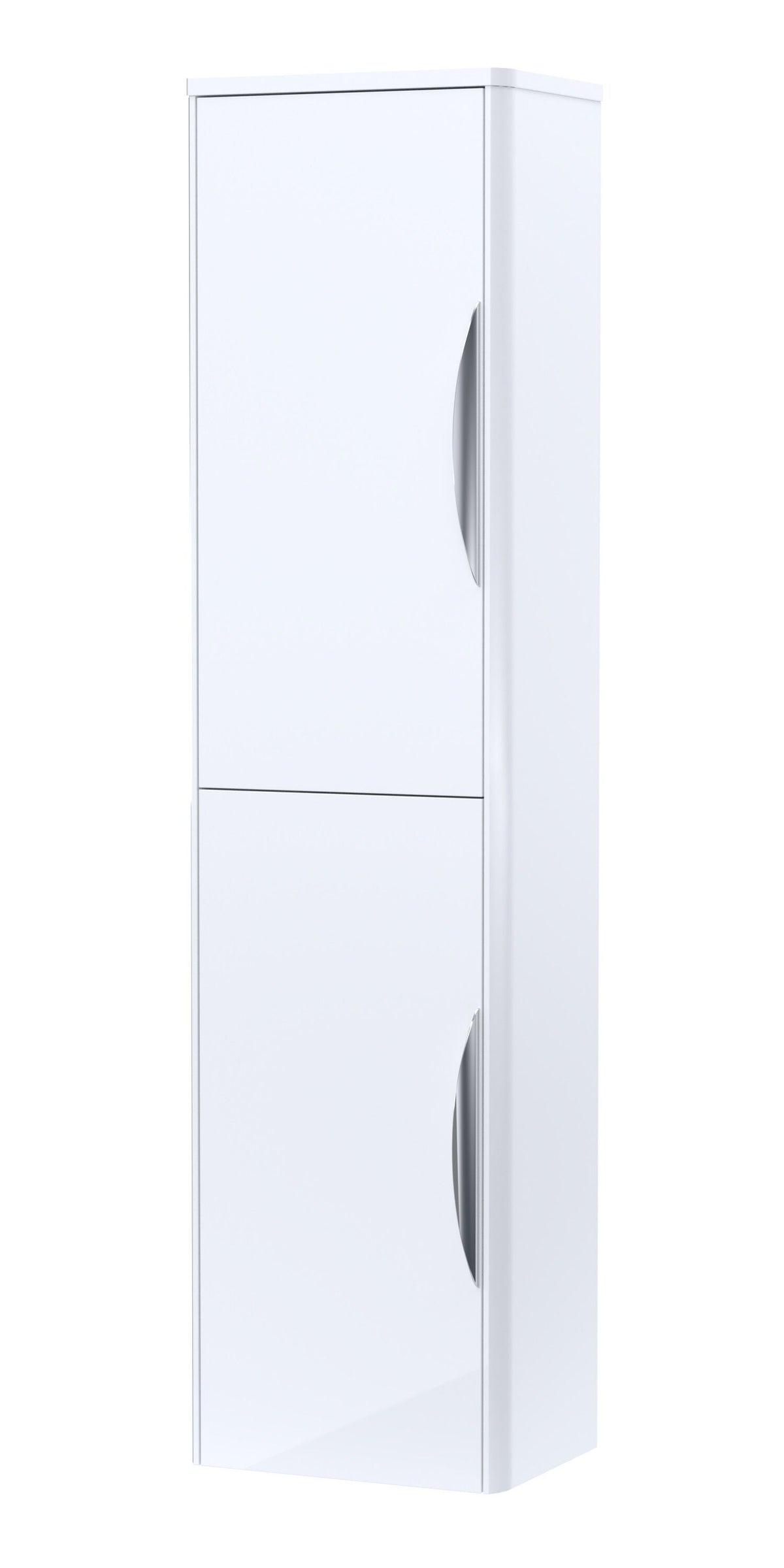 Modern Splash 356mm Gloss White Wall Hung Tall Cabinet