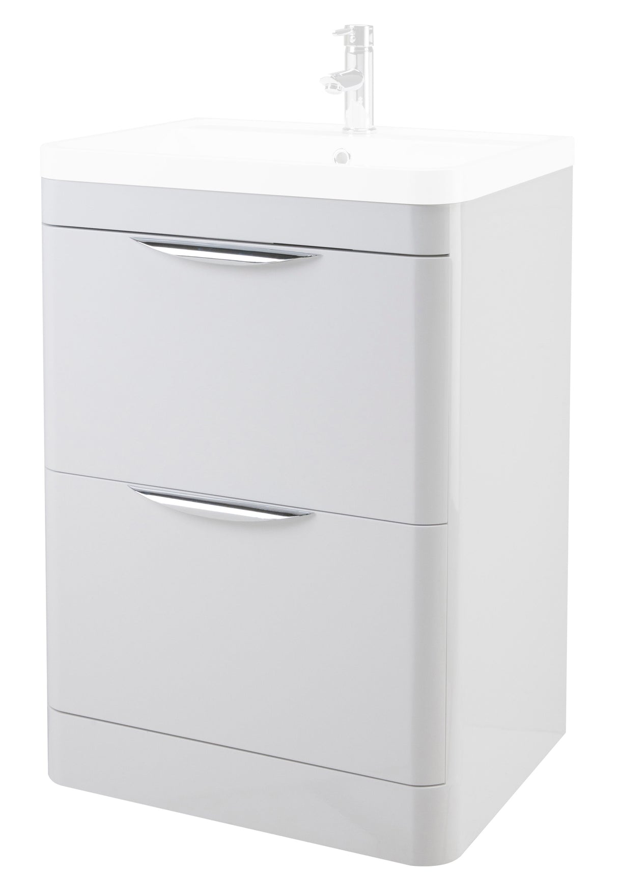 Modern Splash Parade 600mm Gloss White Floor Standing Vanity Unit