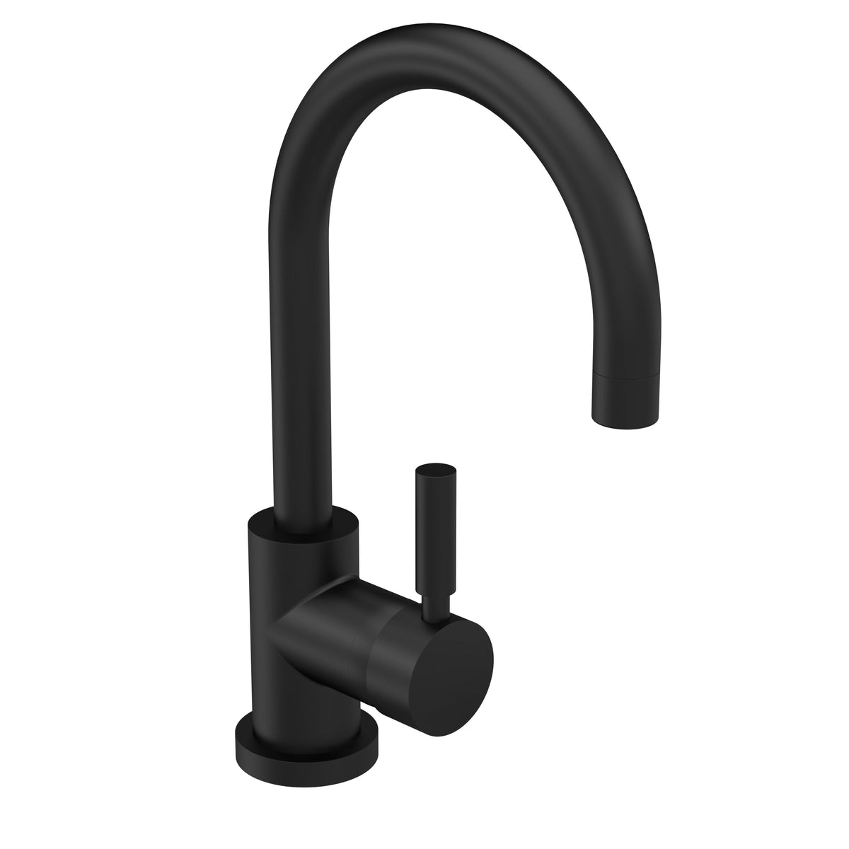 Modern Splash Matt Black Tec Single Lever Mono Basin Mixer With Push Button Waste