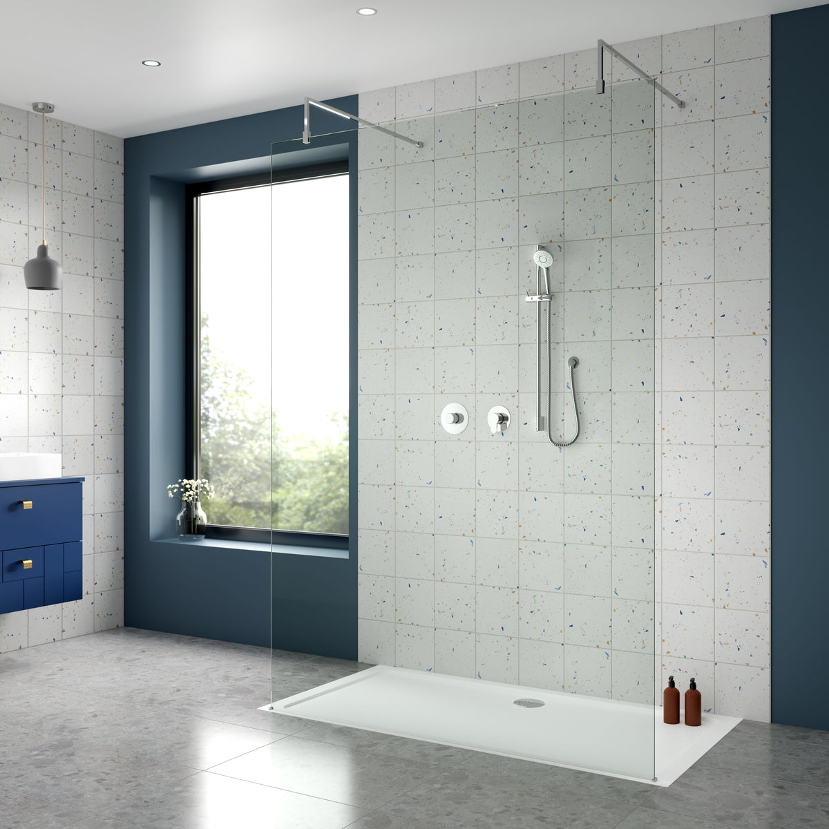 Modern Splash Chrome 1 Outlet Concealed Thermostatic Shower Valve