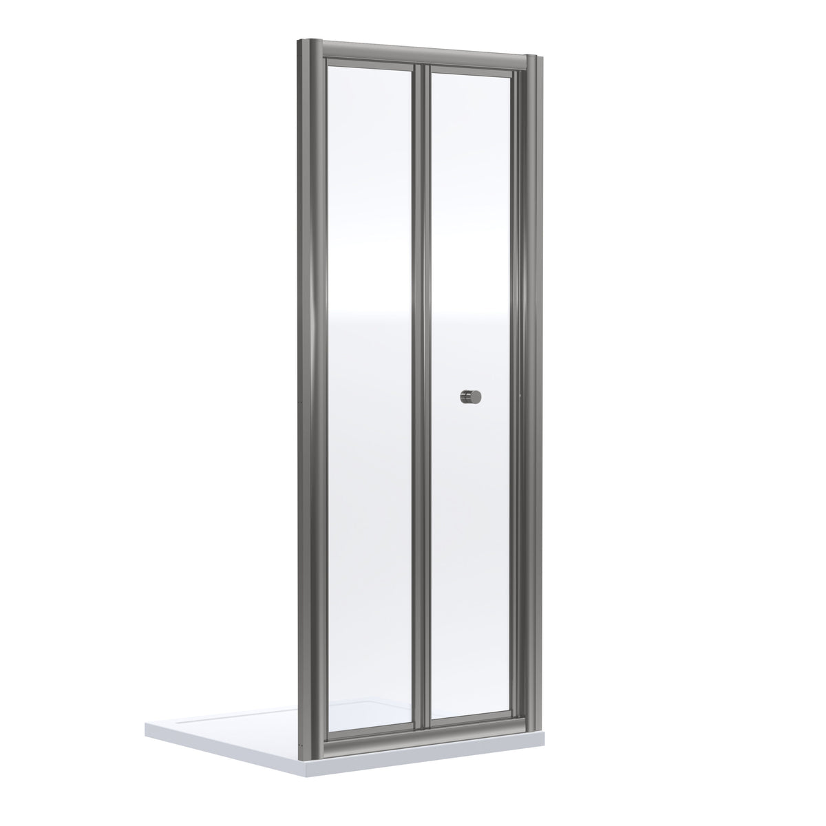 Modern Splash 800mm Brushed Pewter Framed Bi-fold Shower Door