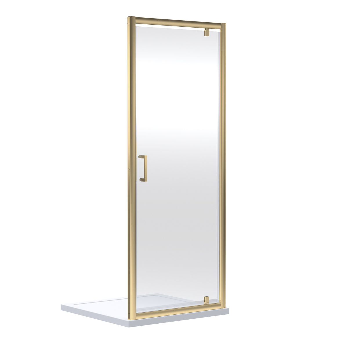 Modern Splash 900mm Brushed Brass Pivot Shower Door
