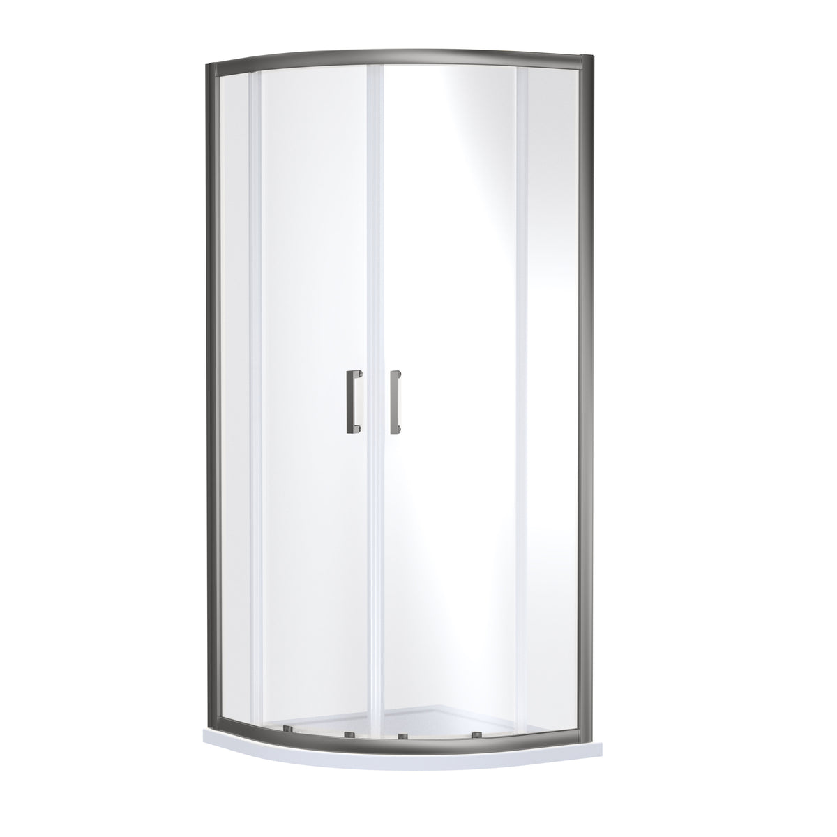 Modern Splash 800mm Brushed Pewter Framed Shower Enclosure