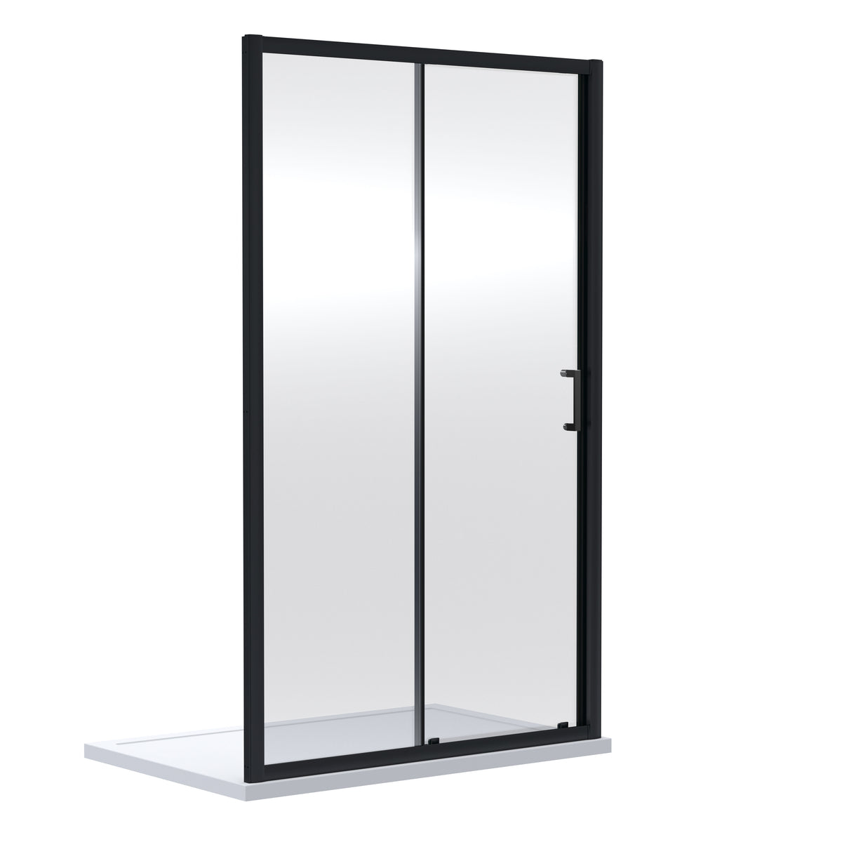 Modern Splash 1400mm Matt Black Sliding Shower Door