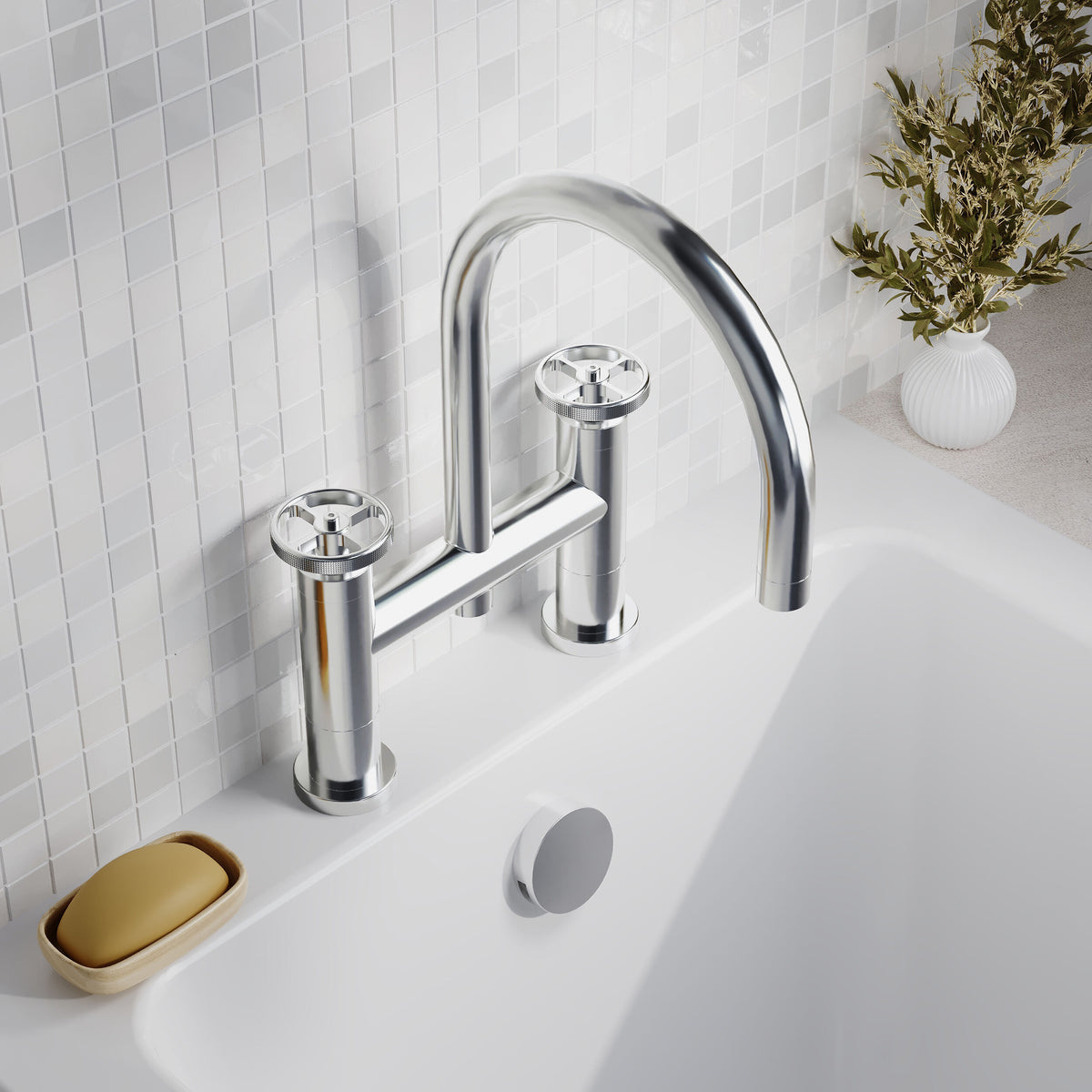 Modern Splash Chrome Bath Filler