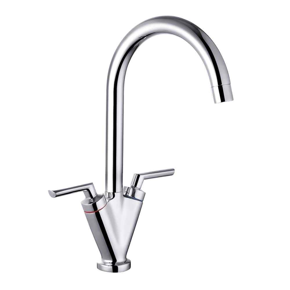 Modern Splash Chrome Two Handle Kitchen Sink Mixer