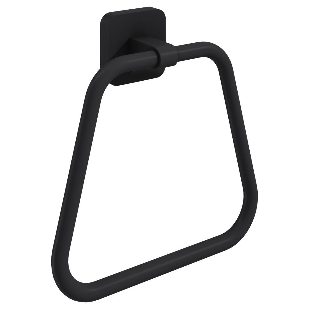 Trisen Matt Black Towel Ring