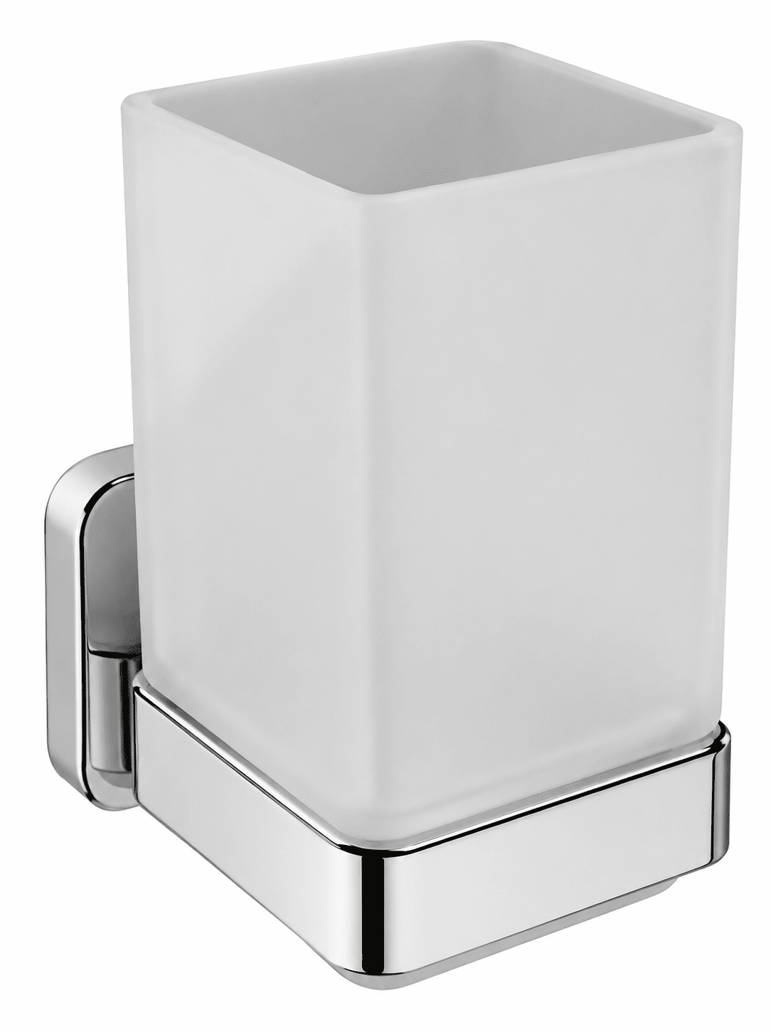 Trisen Chrome Tumbler Holder With Glass Tumbler