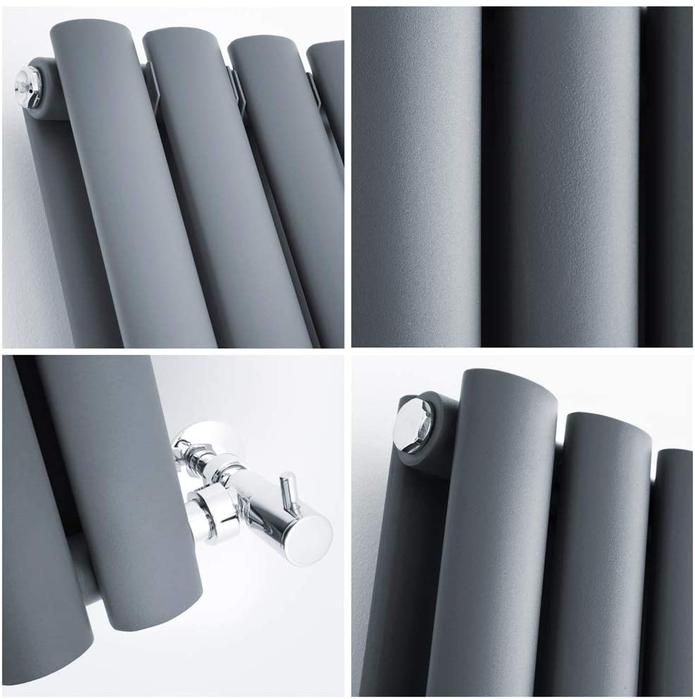 Modern Splash Oval Column Anthracite Radiator Details